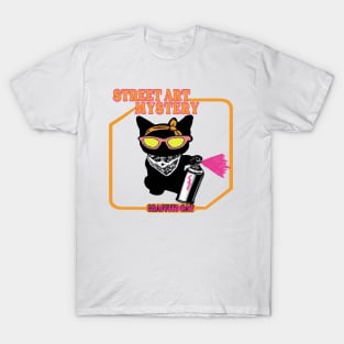 Graffiti cat street art mystery T-Shirt